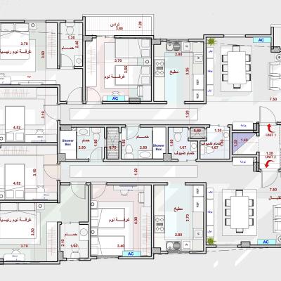 شقتين دور ثالث القرية الذكية 139i